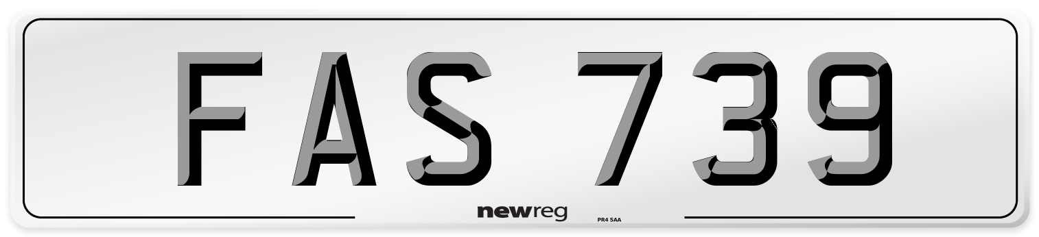 FAS 739 Front Number Plate