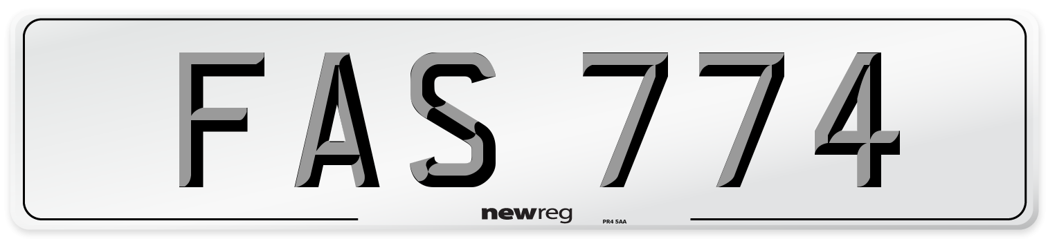 FAS 774 Front Number Plate