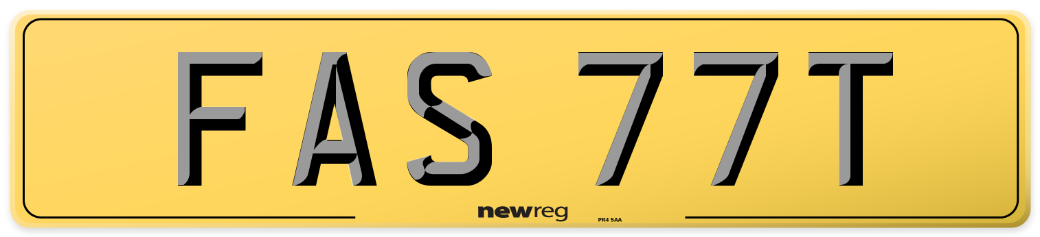 FAS 77T Rear Number Plate