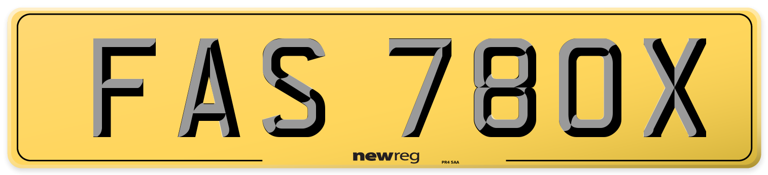 FAS 780X Rear Number Plate