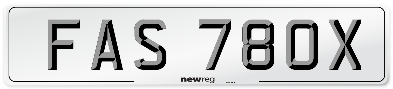 FAS 780X Front Number Plate