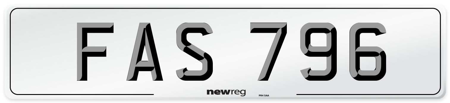 FAS 796 Front Number Plate