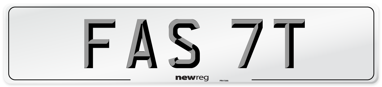 FAS 7T Front Number Plate