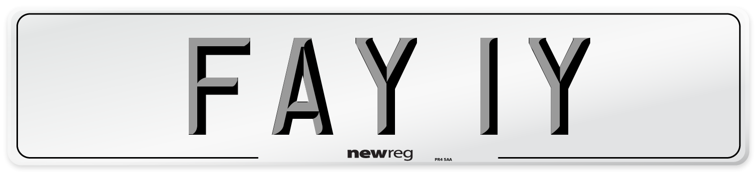FAY 1Y Front Number Plate