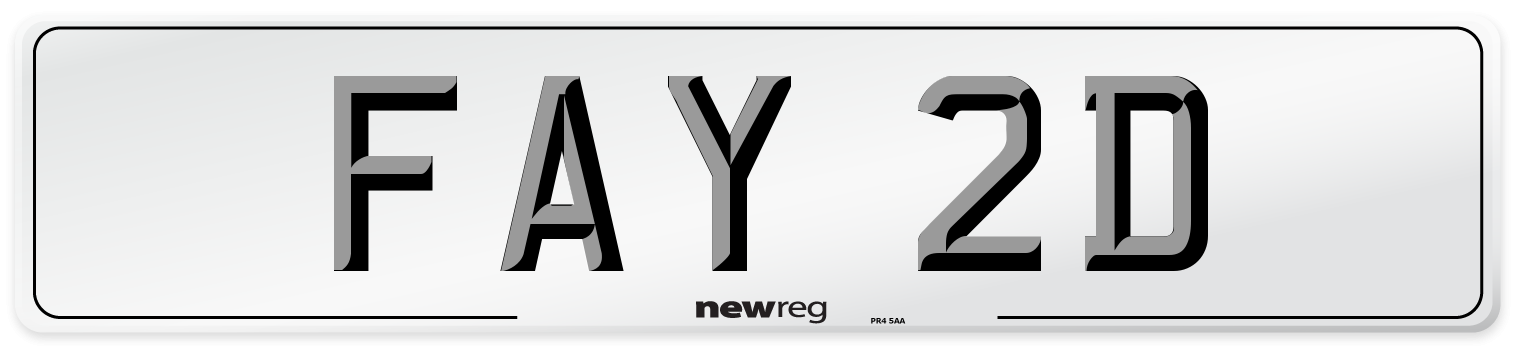 FAY 2D Front Number Plate