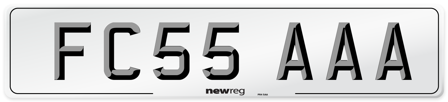 FC55 AAA Front Number Plate