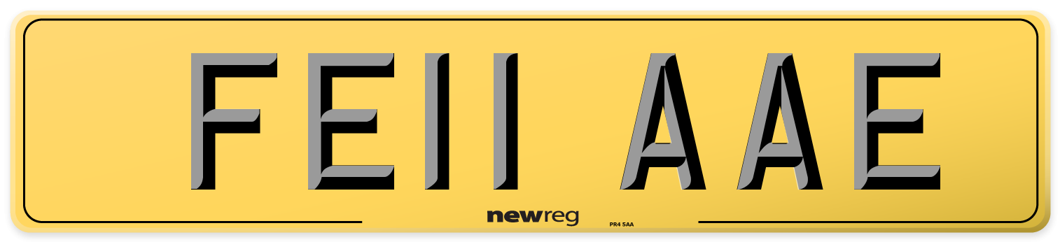 FE11 AAE Rear Number Plate
