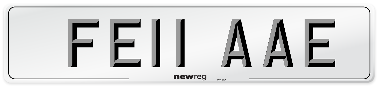 FE11 AAE Front Number Plate