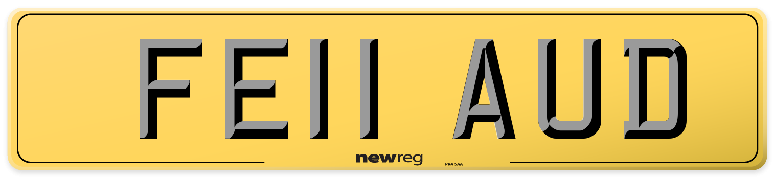 FE11 AUD Rear Number Plate
