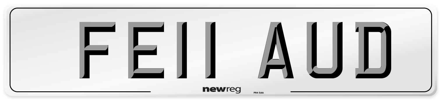 FE11 AUD Front Number Plate