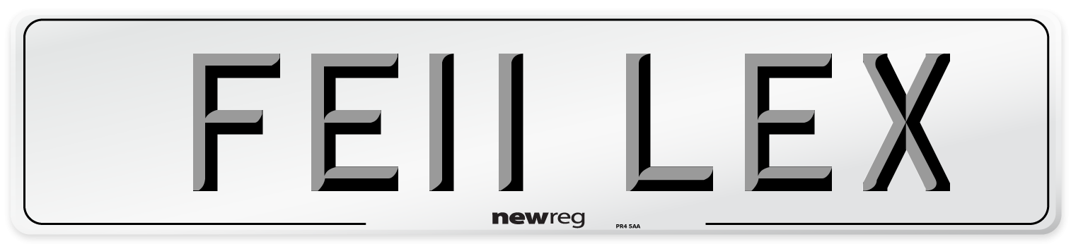 FE11 LEX Front Number Plate
