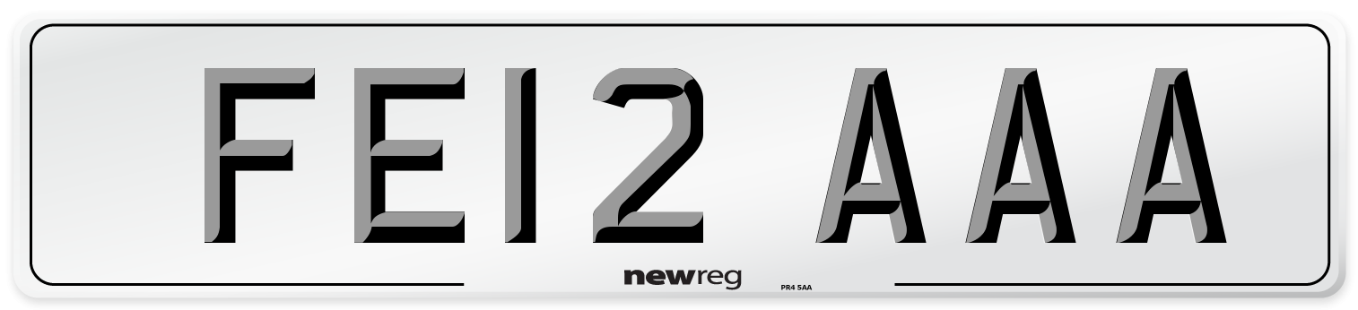 FE12 AAA Front Number Plate