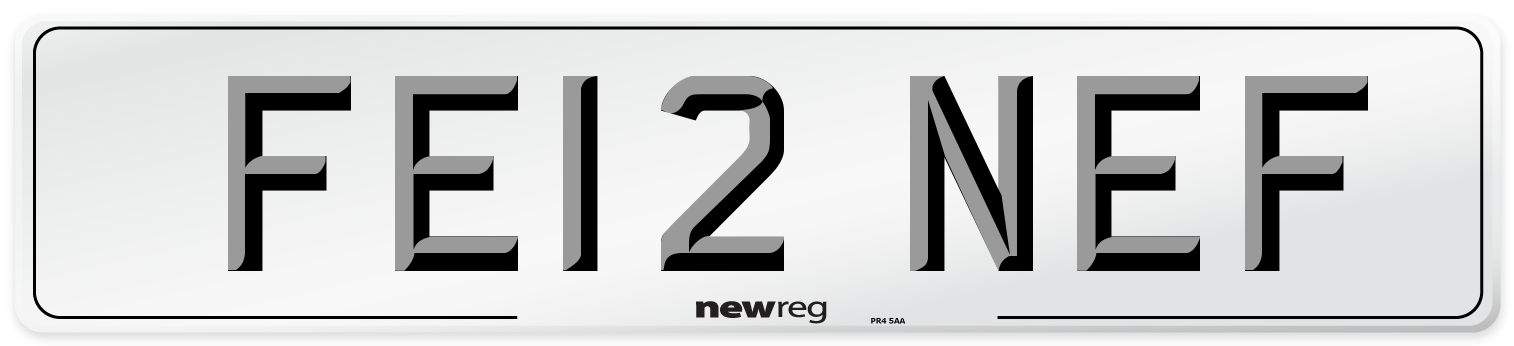 FE12 NEF Front Number Plate