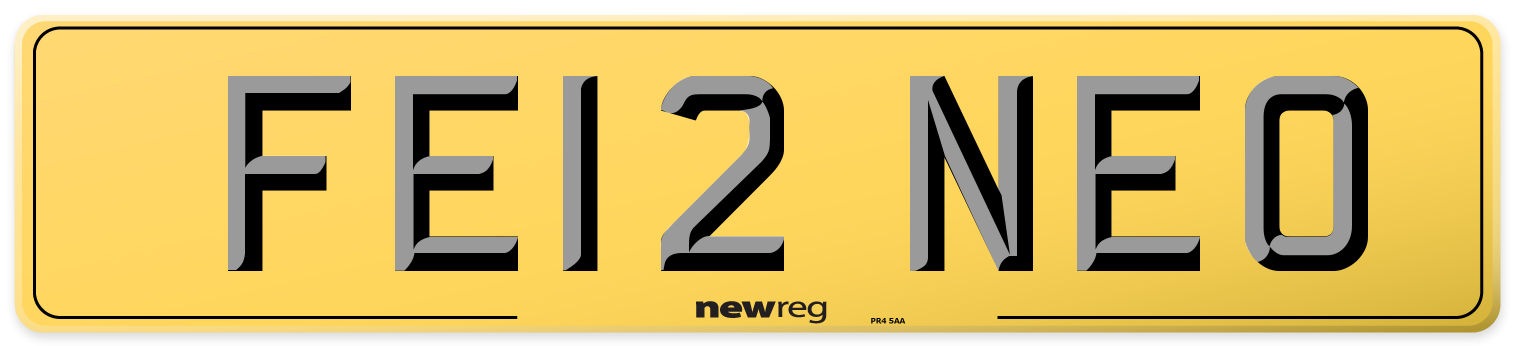 FE12 NEO Rear Number Plate