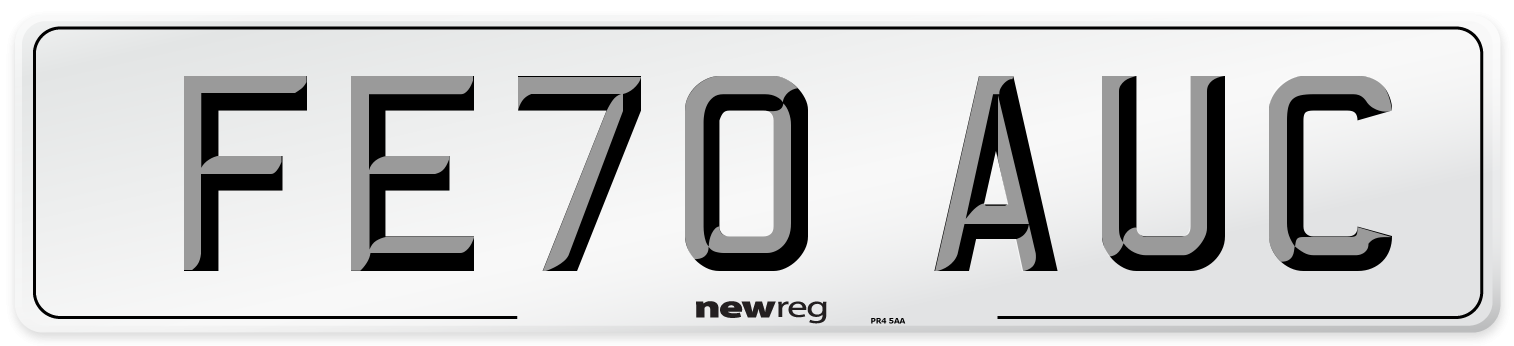 FE70 AUC Front Number Plate