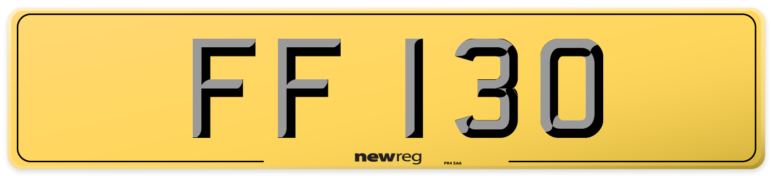 FF 130 Rear Number Plate