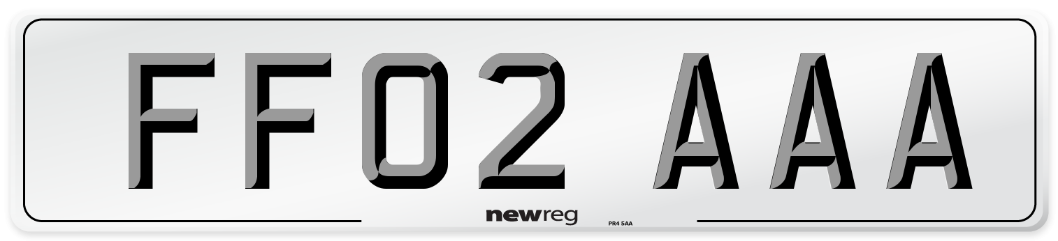 FF02 AAA Front Number Plate