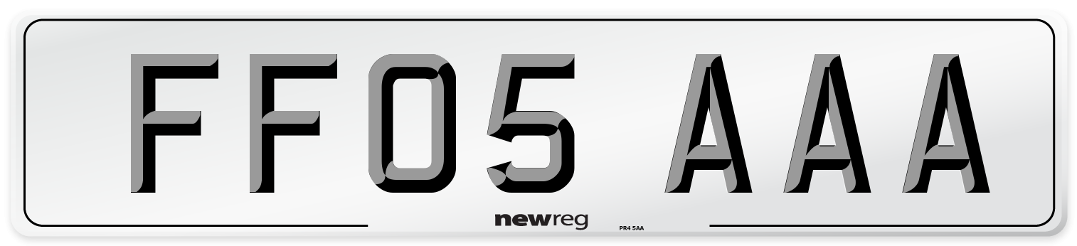 FF05 AAA Front Number Plate