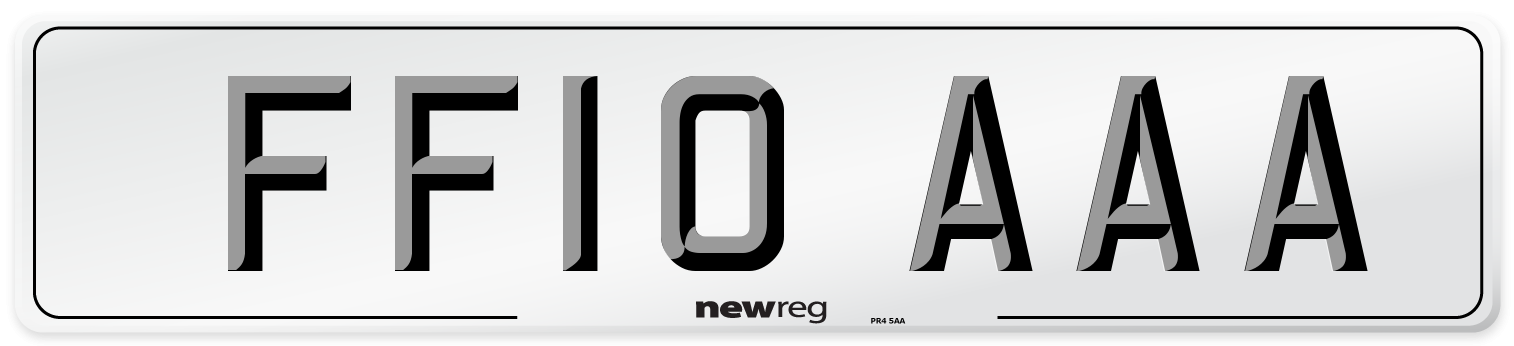 FF10 AAA Front Number Plate