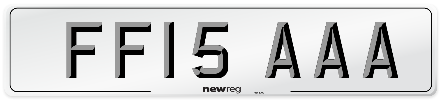 FF15 AAA Front Number Plate