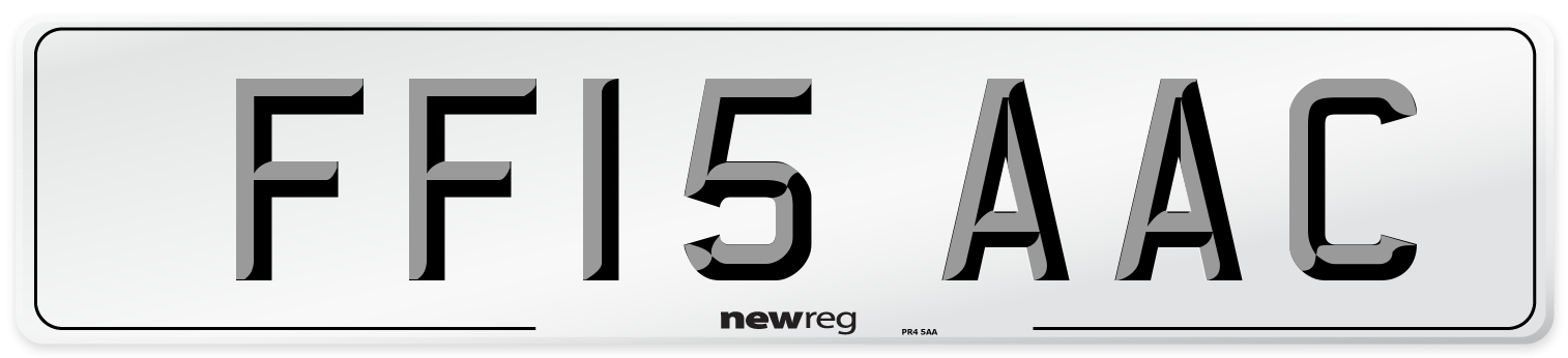 FF15 AAC Front Number Plate