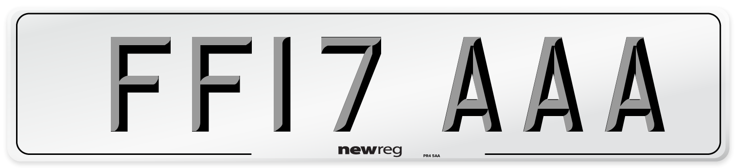 FF17 AAA Front Number Plate