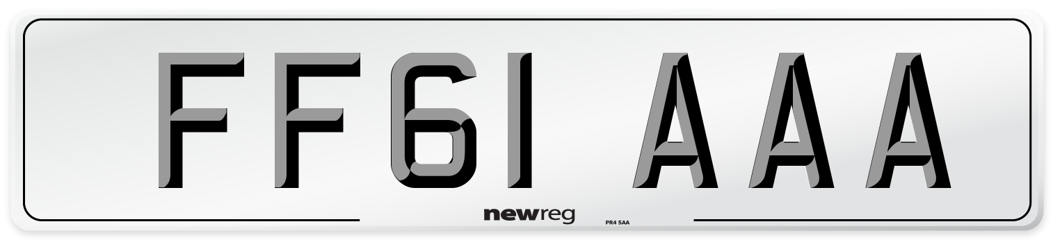 FF61 AAA Front Number Plate