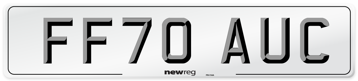 FF70 AUC Front Number Plate