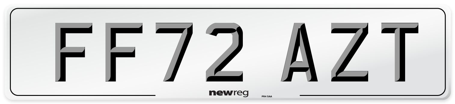 FF72 AZT Front Number Plate