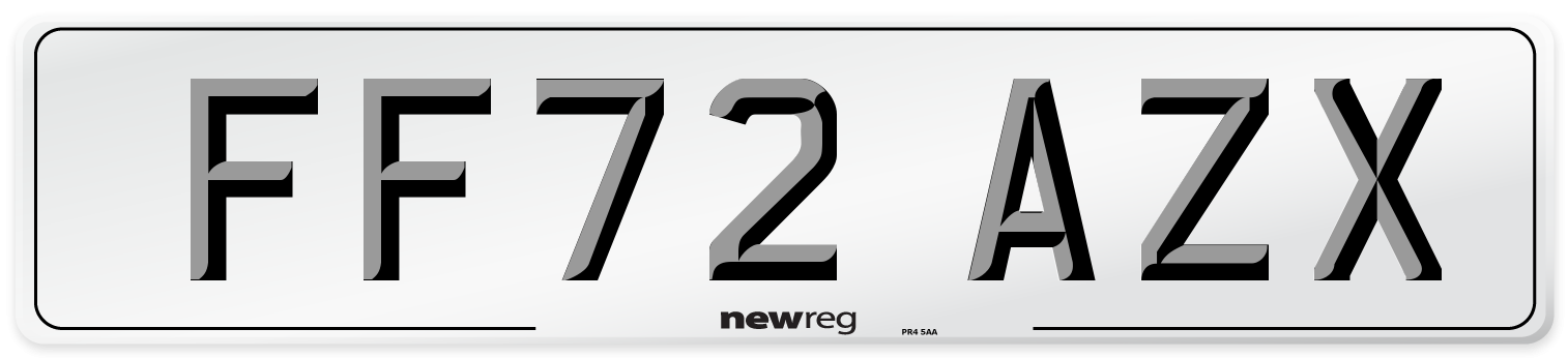 FF72 AZX Front Number Plate