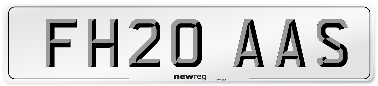 FH20 AAS Front Number Plate