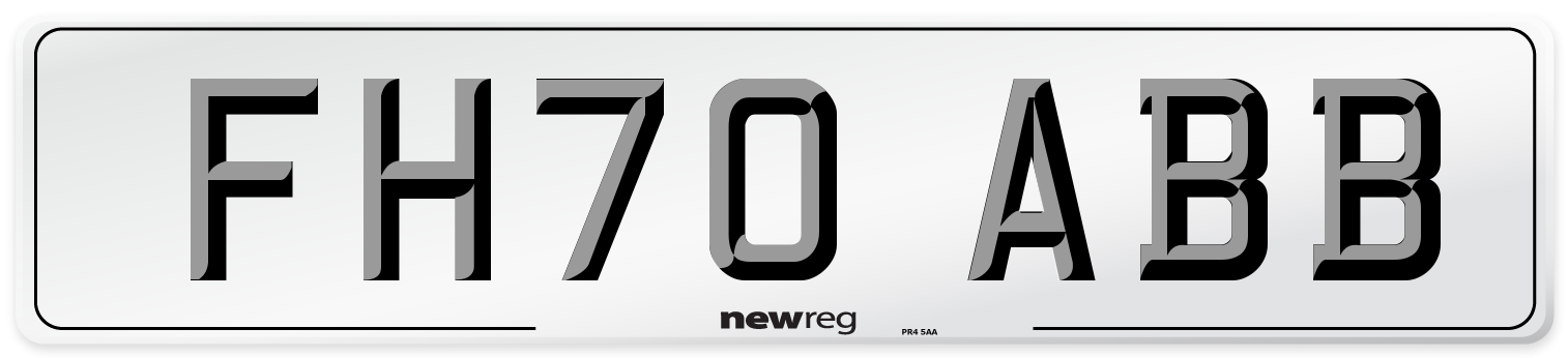 FH70 ABB Front Number Plate