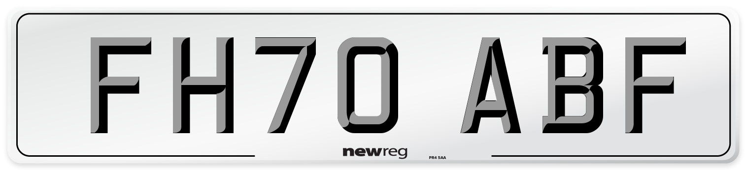 FH70 ABF Front Number Plate