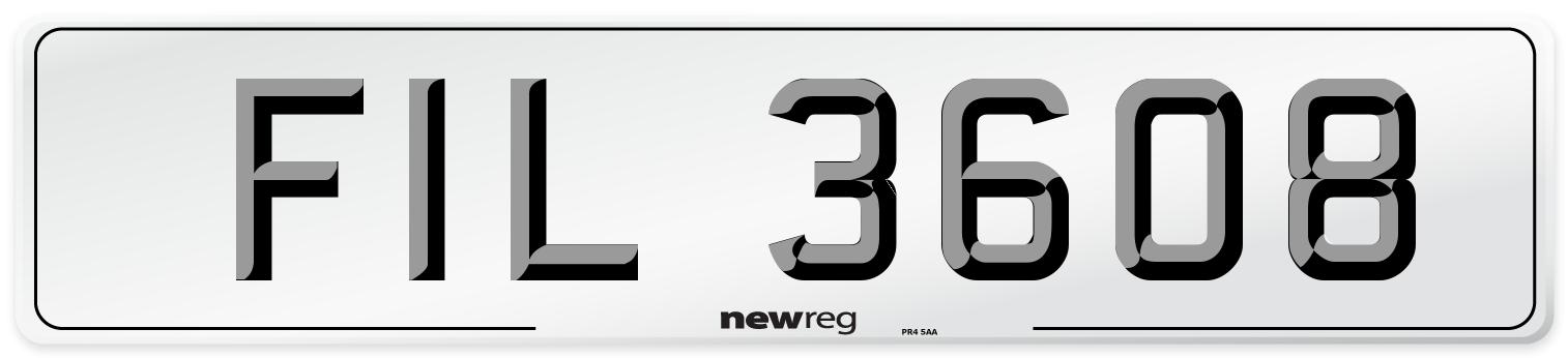 FIL 3608 Front Number Plate