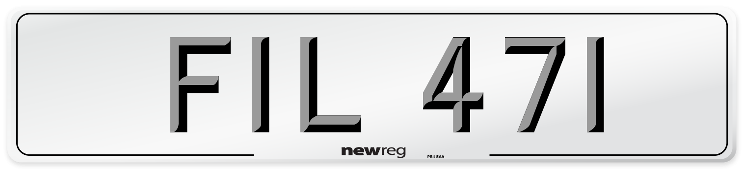 FIL 471 Front Number Plate