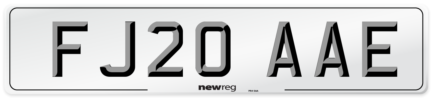 FJ20 AAE Front Number Plate