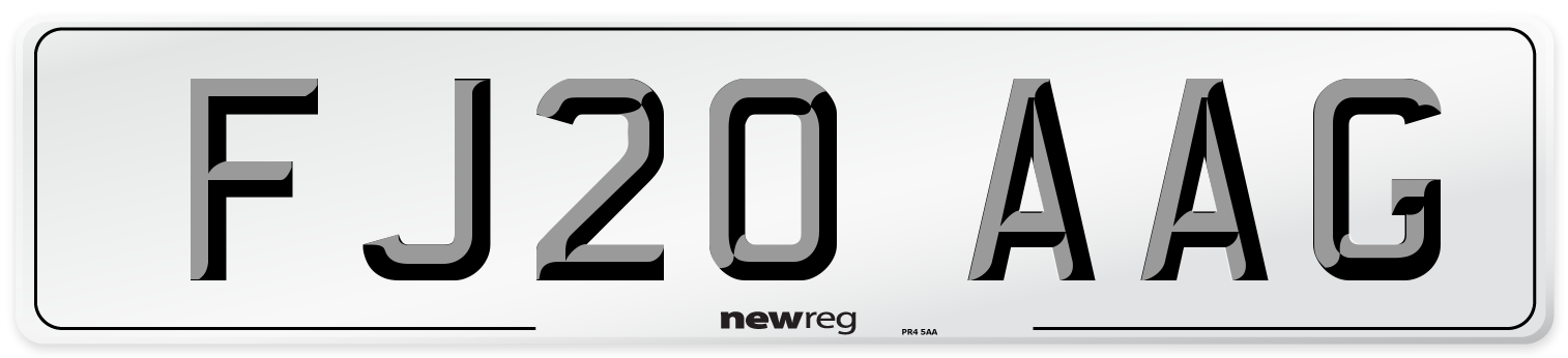FJ20 AAG Front Number Plate