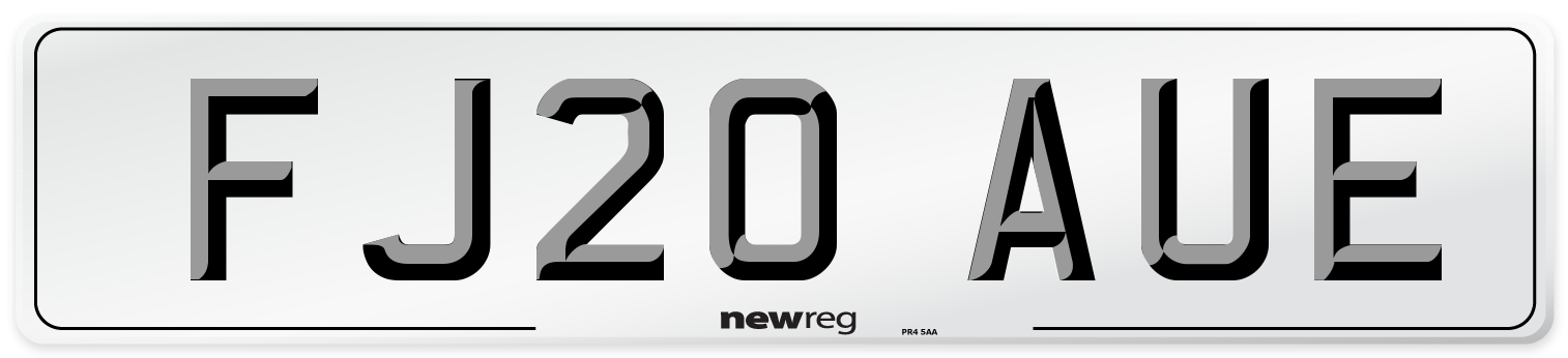 FJ20 AUE Front Number Plate