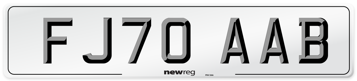 FJ70 AAB Front Number Plate