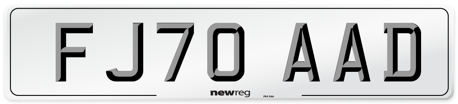 FJ70 AAD Front Number Plate
