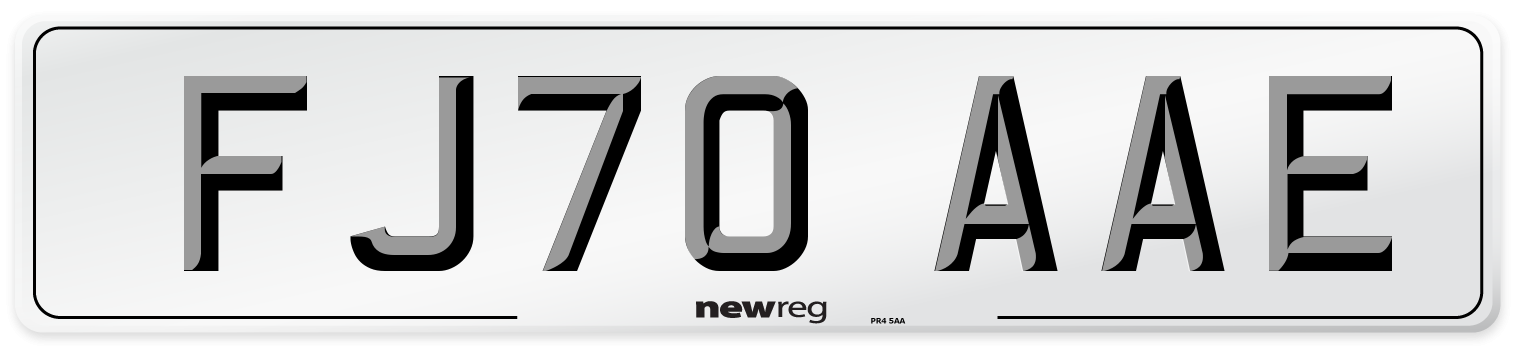 FJ70 AAE Front Number Plate