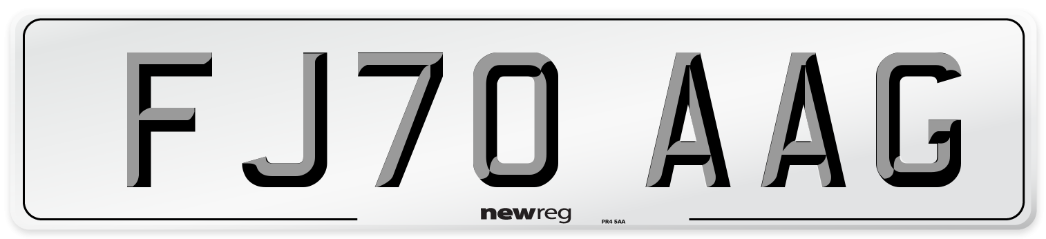 FJ70 AAG Front Number Plate