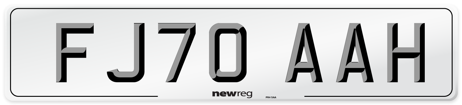 FJ70 AAH Front Number Plate