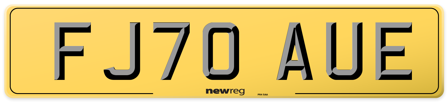 FJ70 AUE Rear Number Plate