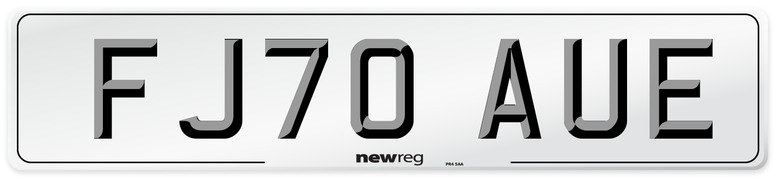 FJ70 AUE Front Number Plate