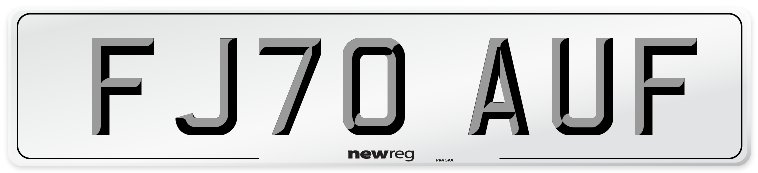 FJ70 AUF Front Number Plate