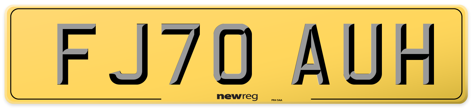 FJ70 AUH Rear Number Plate