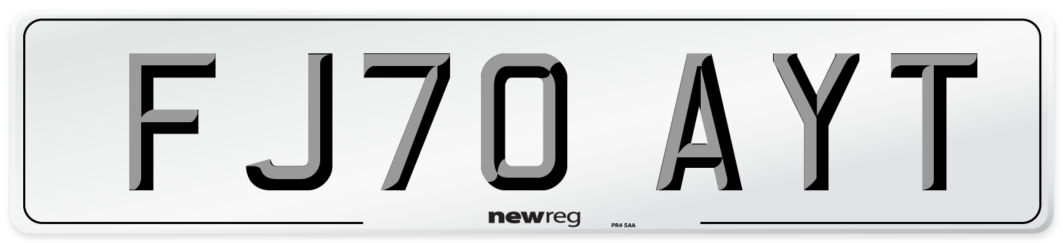 FJ70 AYT Front Number Plate