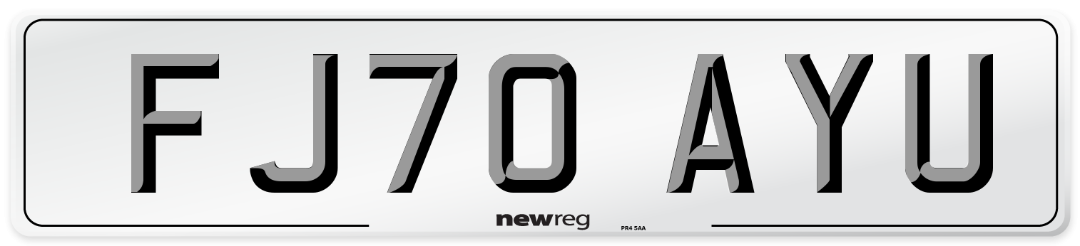 FJ70 AYU Front Number Plate