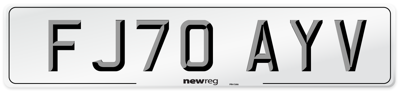 FJ70 AYV Front Number Plate